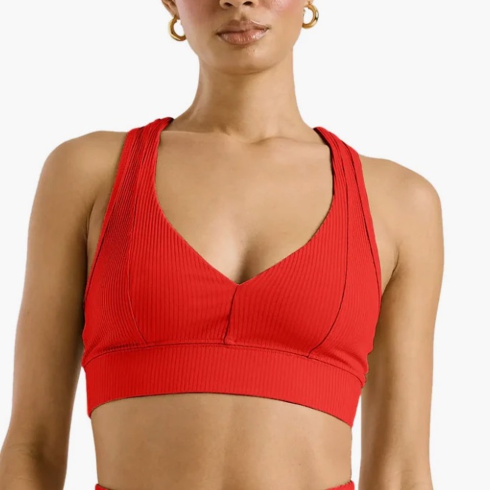 Year of Ours Red Sports Bra